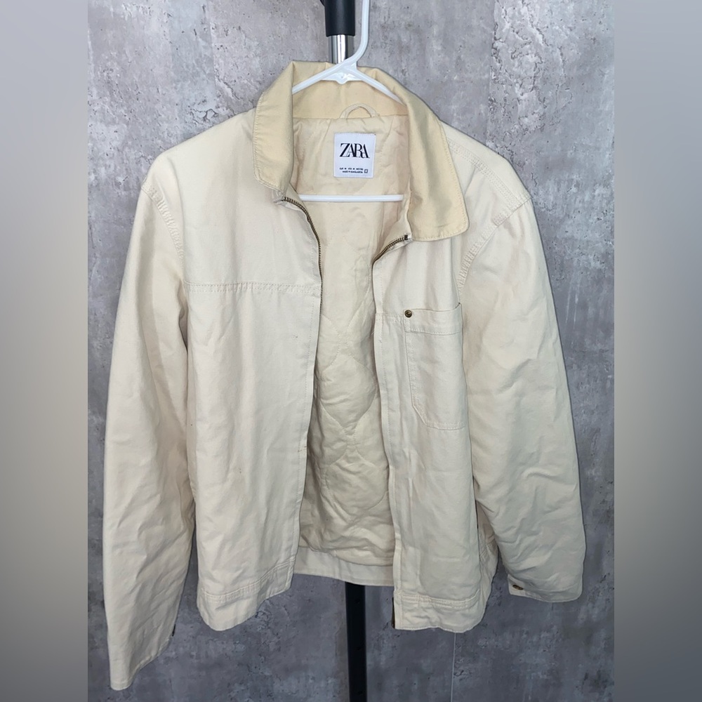ZARA MEN’s Size M Cream Outer Jacket